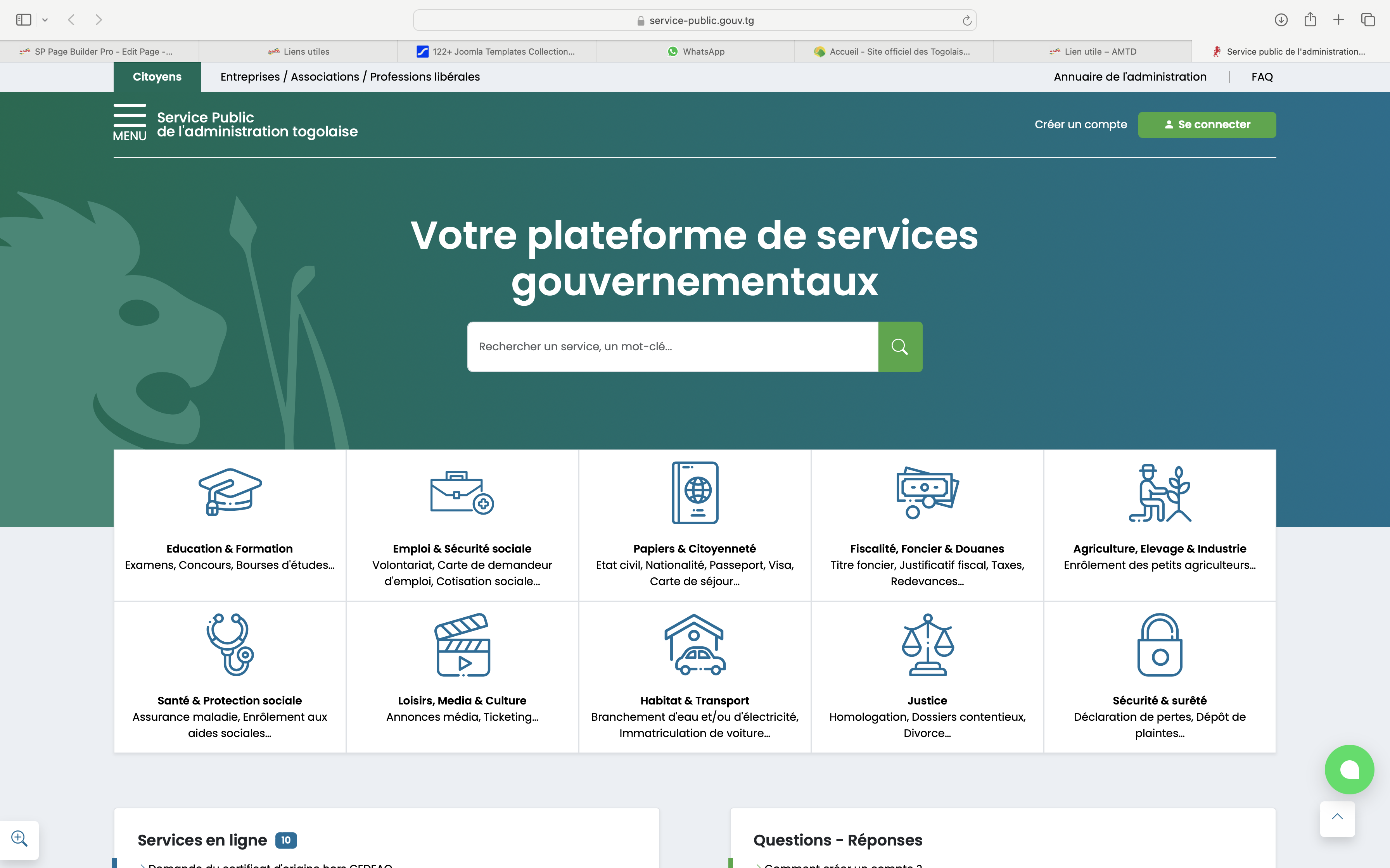 Service public de l'administration togolaise