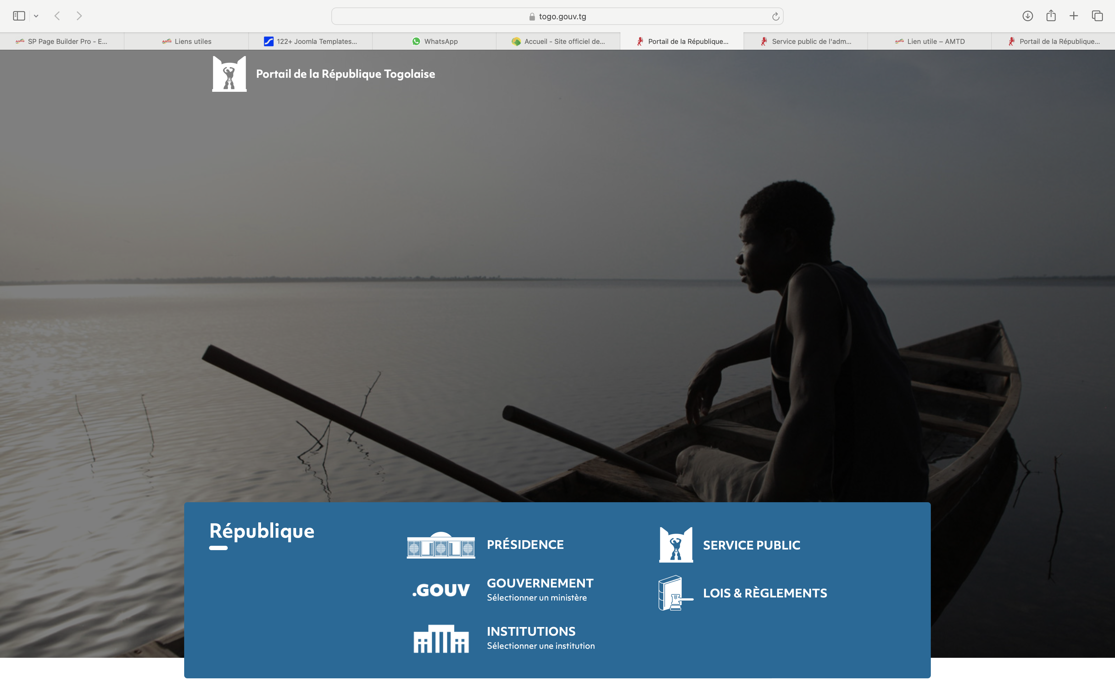 Portail web de la République Togolaise